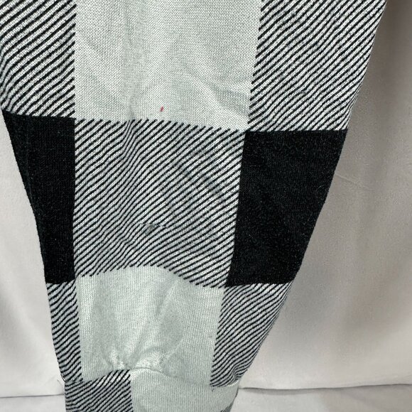 Buffalo Plaid Pajama Pants M Sleepwear Black White Checkered Drawstring Waist - Picture 5 of 10